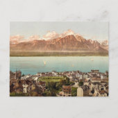 Montreux, Savoy Mountains, Genfer See, Schweiz Postkarte (Vorderseite)