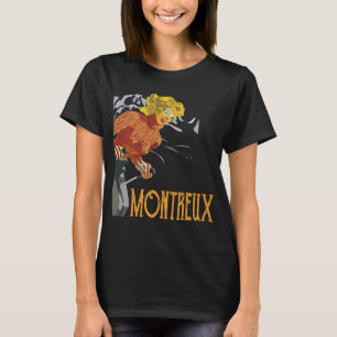 Montreux Schloss See Retro-Reise-T-Shirt T-Shirt
