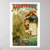 Montreux Schweiz Bahn Vintag Poster (Vorne)