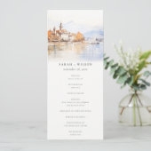 Montreux Schweiz Landschaft Hochzeitsprogramm Einladung (Stehend Vorderseite)