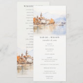 Montreux Schweiz Landschaft Hochzeitsprogramm Einladung (Vorne/Hinten)