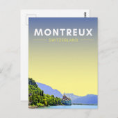 Montreux Schweiz Reisen Postkarte (Vorne/Hinten)