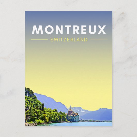 Montreux Schweiz Reisen Postkarte (Vorderseite)