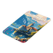 Montreux Schweiz Reisen Vintag Magnet (Linke Seite)