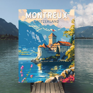 Montreux, Schweiz Reisen Vintage Postkarte