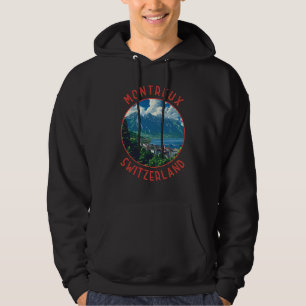 Montreux Schweiz Réro Distressed Circle Hoodie