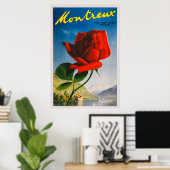 Montreux Schweiz Vintage Travel Poster (Heimbüro)