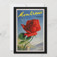 Montreux Schweiz, Vintage Travel Poster,
