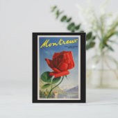 Montreux Schweiz, Vintage Travel Poster, Postkarte (Stehend Vorderseite)