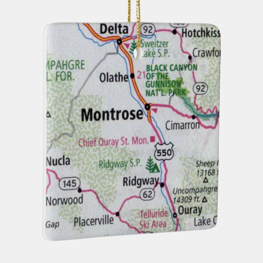 Montrose CO Map Keramikornament (Rechts)