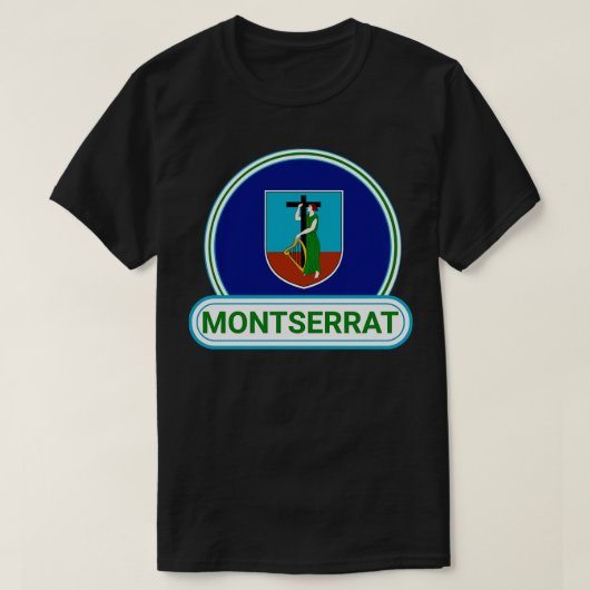 Montserrat Country Abzeichen T-Shirt (Design vorne)