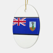 Montserrat-Flagge Keramikornament (Links)