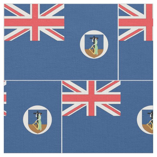 Montserrat-Flagge Stoff (Nahaufnahme)