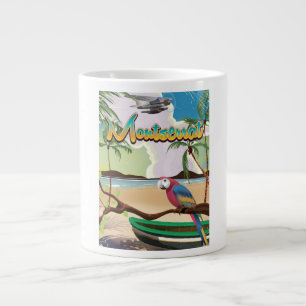 Montserrat Insel Retro-Reiseplakat Jumbo-Tasse