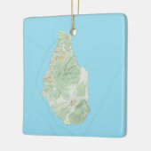 Montserrat Karte Weihnachten Keramikornament (Links)