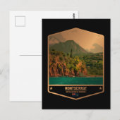 Montserrat Postkarte (Vorne/Hinten)