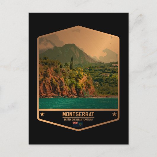 Montserrat Postkarte (Vorderseite)