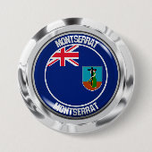 Montserrat Round Emblem Button (Vorderseite)