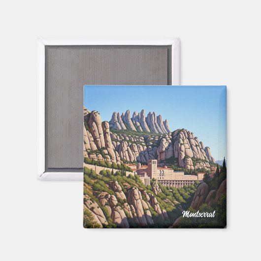 Montserrat Spain Magnet (Vorderseite/Rückseite)