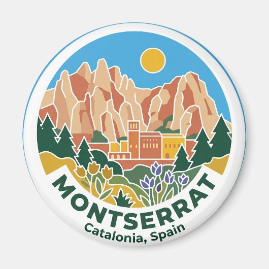 Montserrat Spanien Magnet (Vorne)