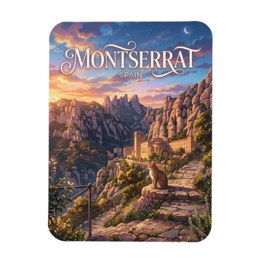 Montserrat Spanien Magnet (Vertikal)