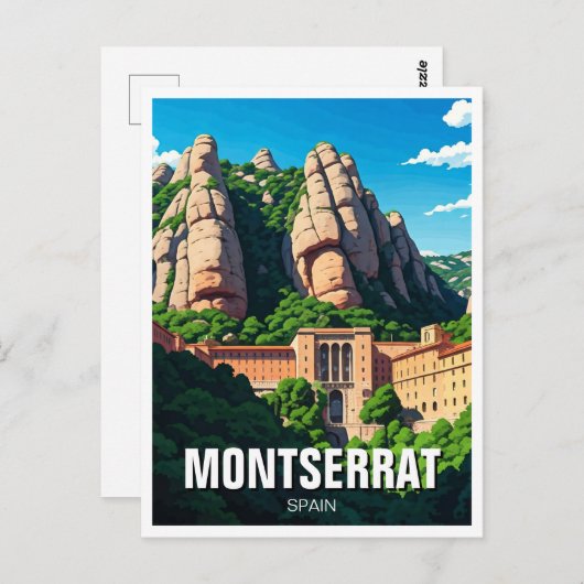 Montserrat Spanien Postkarte (Vorne/Hinten)