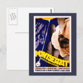 Montserrat, Spanien Vintage Travel Poster Postkarte (Vorne/Hinten)