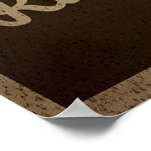 Montserrat Surf Co., Vintager Surfdesign Poster (Ecke)