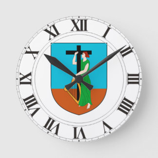 Montserrat-Wappen Runde Wanduhr