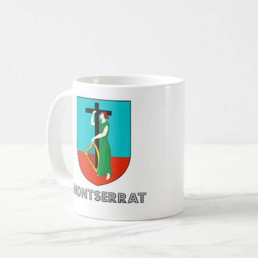 Montserratian Emblem Kaffeetasse (Vorderseite Links)