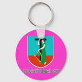 Montserratian Emblem Schlüsselanhänger (Vorderseite)