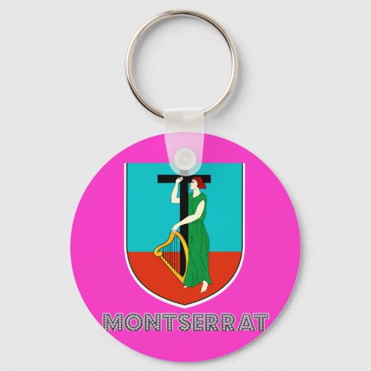 Montserratian Emblem Schlüsselanhänger (Vorderseite)