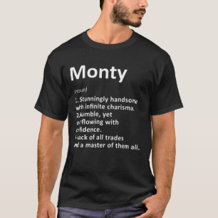 Monty Definition Personalisierter Name Lustiger Ge T-Shirt