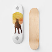 Monty & Strong - Pfirsiche Skateboard (Vorderseite)