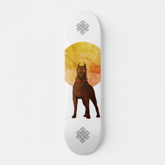 Monty & Strong - Pfirsiche Skateboard (Vorne)