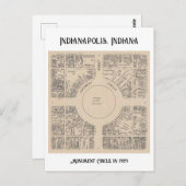 Monument Circle in Indianapolis, Indiana 1929 Postkarte (Vorne/Hinten)