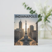 Monument Circle Indiana Indianapolis Postkarte (Stehend Vorderseite)