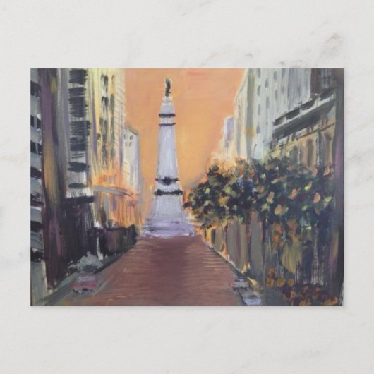 Monument Circle - Indianapolis, Indiana Postkarte (Vorderseite)