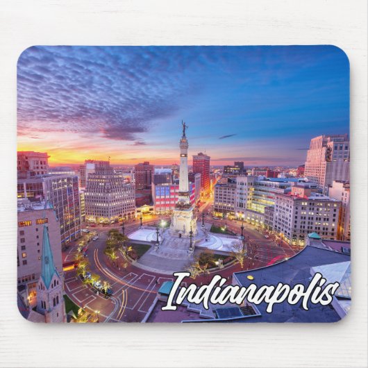 Monument Circle, Indianapolis, Indiana, USA Mousepad (Vorne)