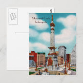 Monument Circle Postkarte (Vorne/Hinten)