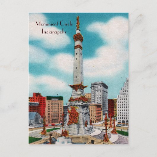 Monument Circle Postkarte (Vorderseite)