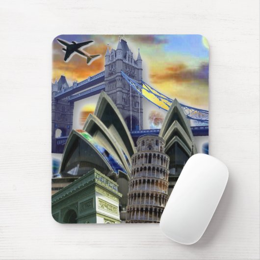 Monument-Collage Mousepad (Mit Mouse)