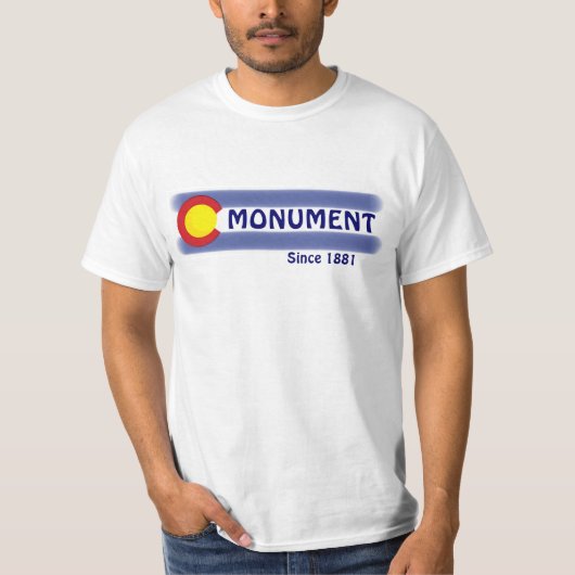 Monument Colorado Flaggenwert T-Shirt (Vorderseite)