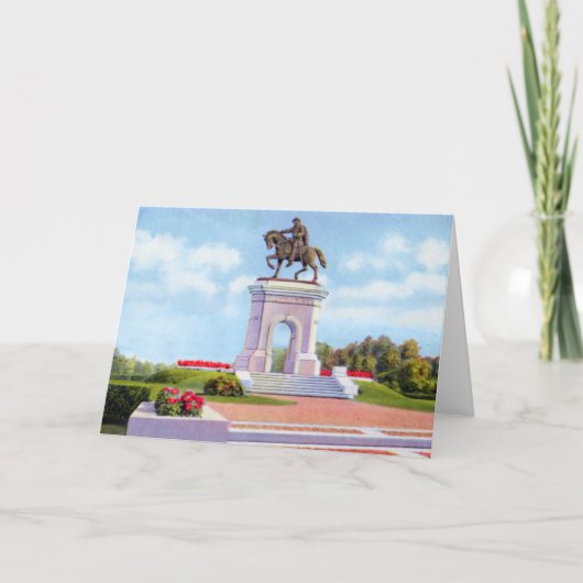 Monument Houstons Texas Sam Houston Karte (Vorderseite)