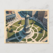 Monument Indiana Vintage Reisen Postkarte (Vorderseite)