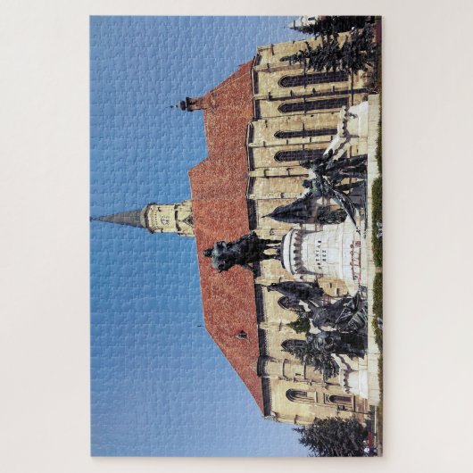 Monument Matthias Corvinus und St- Michaelkirche Puzzle (Vertikal)