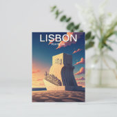 Monument of the Discoveries Sunset Postkarte (Stehend Vorderseite)