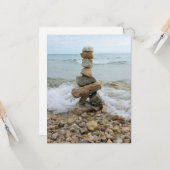 Monument Rock Pillar - Insel Mackinac, Michigan Karte (Vorderseite/Rückseite Beispiel)