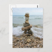 Monument Rock Pillar - Insel Mackinac, Michigan Postkarte (Vorne/Hinten)
