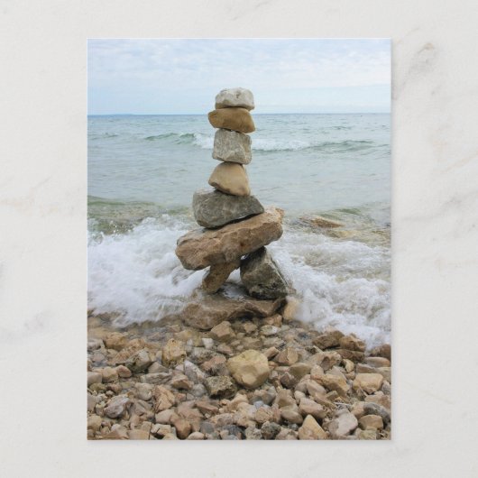 Monument Rock Pillar - Insel Mackinac, Michigan Postkarte (Vorderseite)